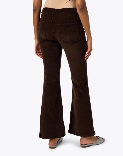 Frame's Effortless Espresso Brown Corduroy Flare-Leg Pants