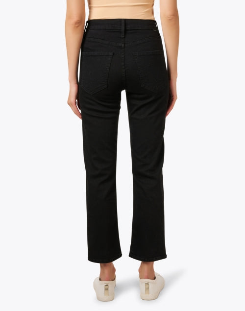 The Stylish Rider Black High-Waisted Ankle-Fit Denim Jeans for a Fashionable Look