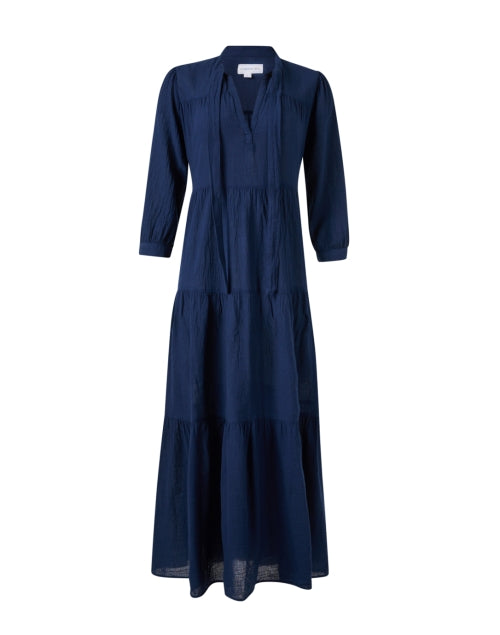 Navy Blue Cotton Gauze Giselle Women's Summer Dress