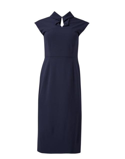Navy Darshi Keyhole Design Women's Sheath Dress for Night Out