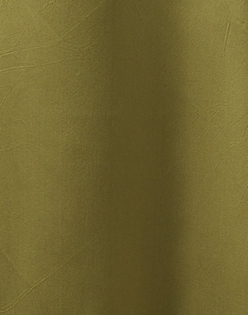 Elegant Green Draped Women's Midi Skirt