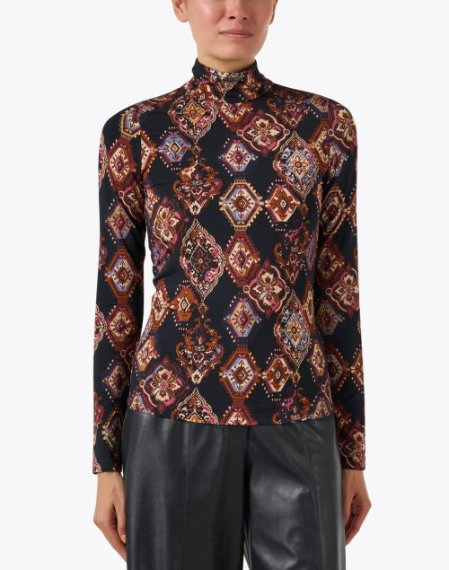 Stylish Suzie Multi - Print Women's Turtleneck Top