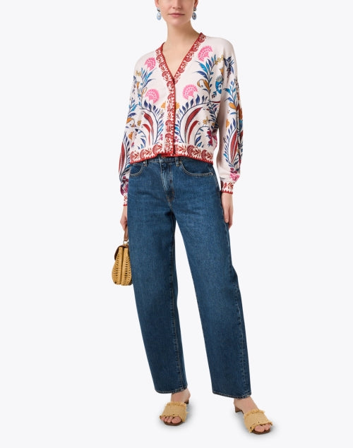 Soft Multi - Floral Knit Cardigan for Effortless Style