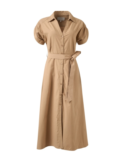 Fia Beige Women's Classic Shirt Style Dress