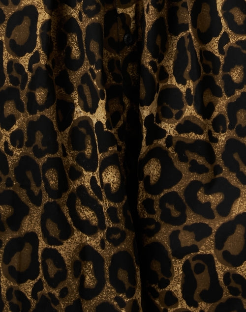 Audrey Stretch Cotton Dress with Stunning Leopard Print