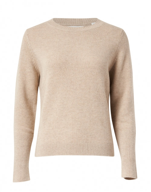 Essential Fall Oatmeal - Colored Cashmere Knit Beige Sweater for Chilly Days