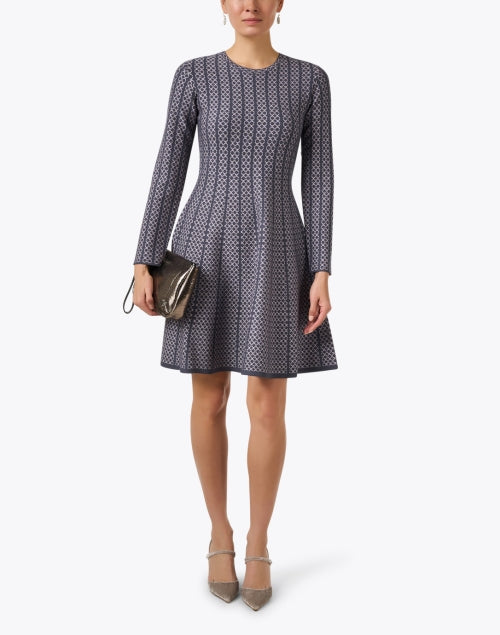 Stylish Grey Printed Jersey Women's Dress by Emporio Armani