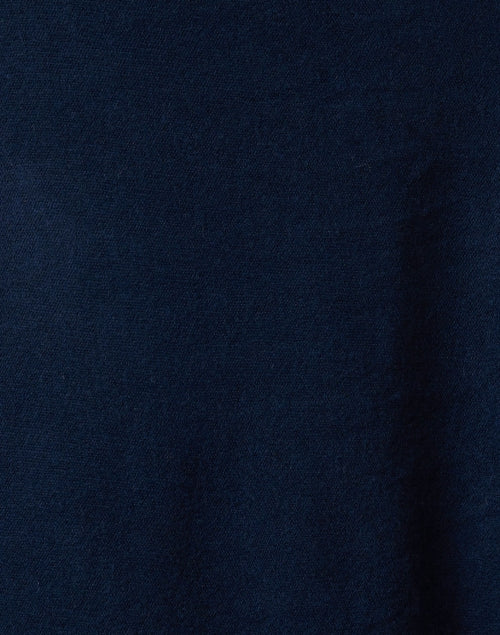 Signature Navy Cashmere Ruffle Shawl - A Cozy Fashion Accessory