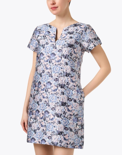 Abbey Glass Lulu Luxurious Jacquard Mini Lavender Dress