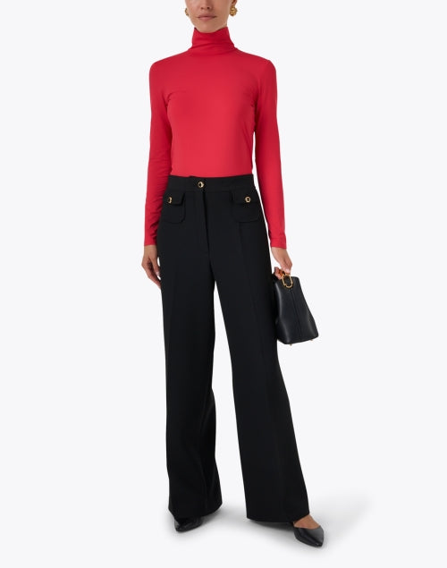 St. John Coral-Colored Turtleneck Women's Fashion Top
