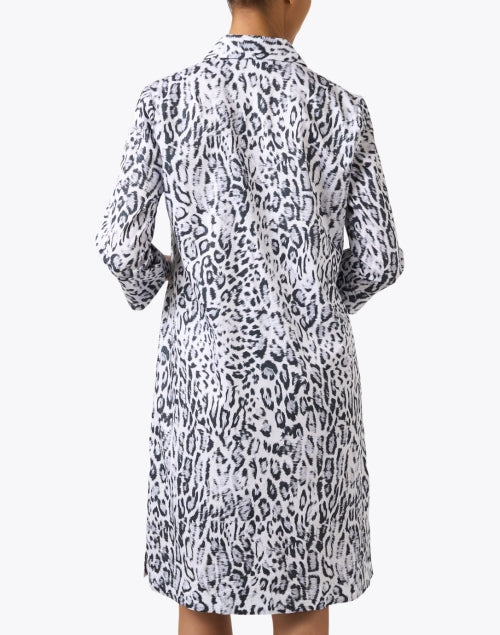 Charlotte Women's Leopard Print Stretch-Cotton Sateen Shirt Dress