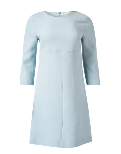 Stylish Blue Halo Wool Women's Dress