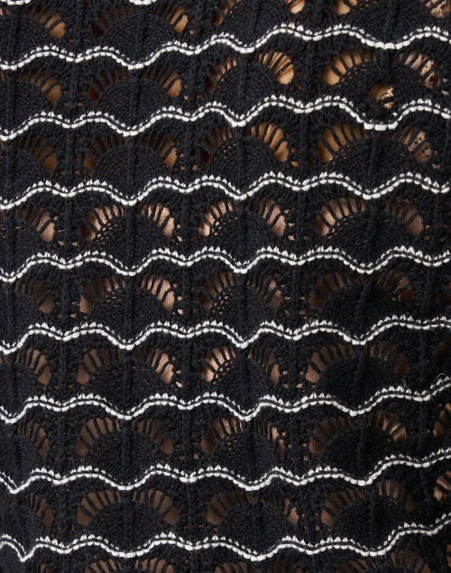 Stylish Black and White Hand - knitted Women's Sweater for Various Occasions