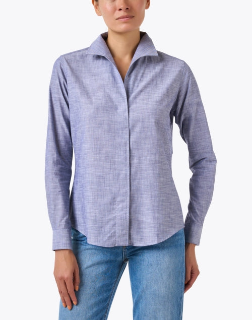 Exquisite Signature Cotton Chambray Shirt for Women
