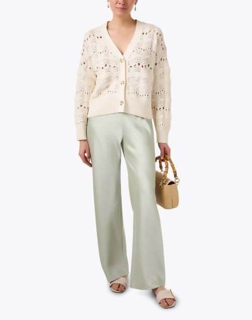 Stylish Famon Ivory Cotton Blend Cardigan for the New Season