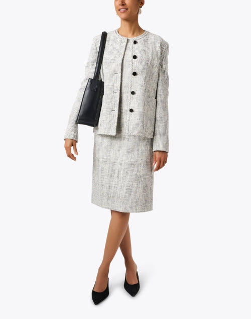 Lafayette 148 New York Cloud Multi-Tweed Stylish Tailored Jacket