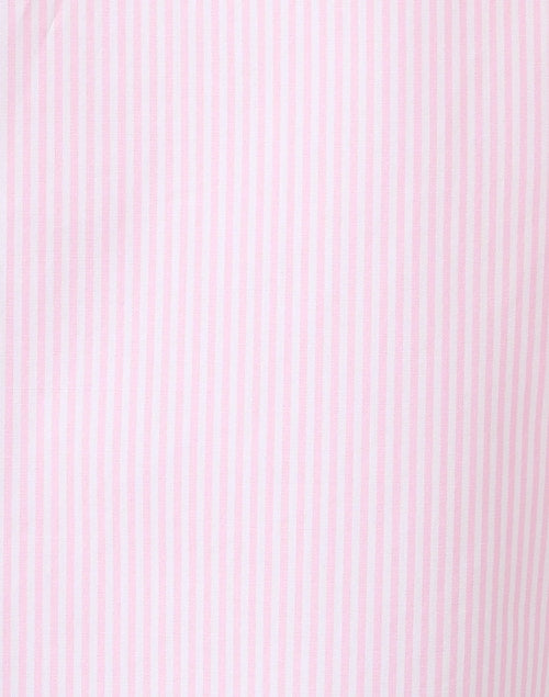 Sweet Pink Striped Linen-Cotton Women's Sophisticated Blouse