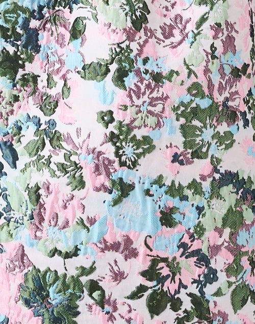 Abbey Glass Women's Harper Multi - Color Floral Jacquard Mid - length Shirt Dress for Spring