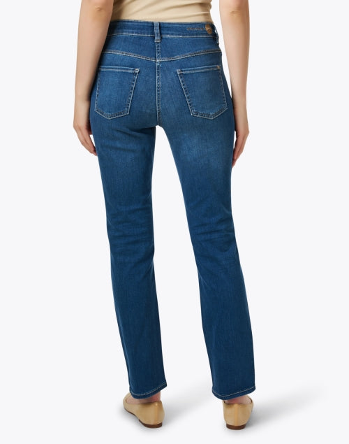Dreamy Blue Men's Straight-Leg Denim Jeans for All-Day Comfort