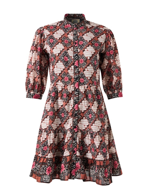 Stylish Catlyn Multi - Printed Mini A - Line Dress for Women