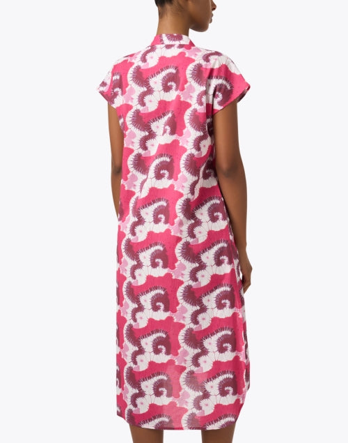 Nadia Women's Magenta Colored Printed and Embroidered Cotton Voile Kurta for Warm Weather