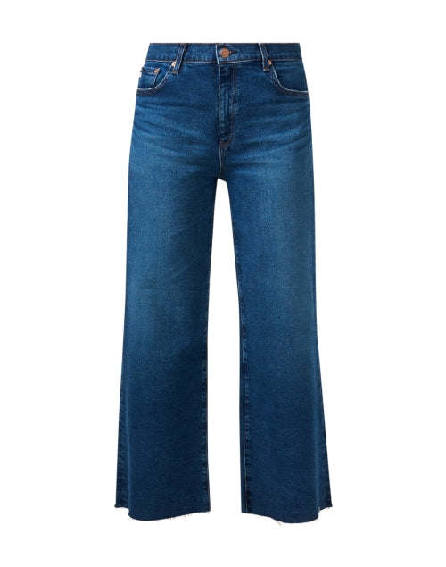 AG Saige Medium Wash Stretch Wide Leg High - Rise Jeans