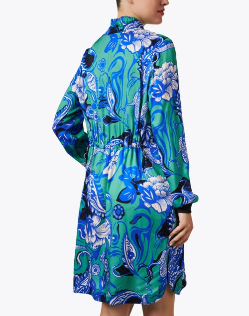 Marc Cain Sports Blue Multi-Colored Paisley Patterned Women's Dress