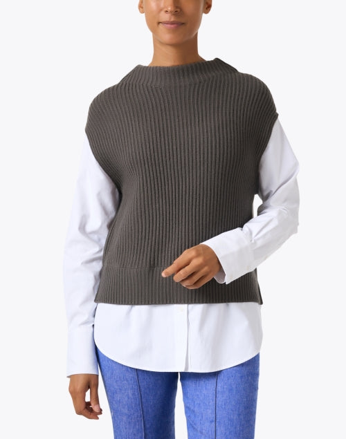 Stylish Taupe Wool - Cashmere Blend Joni Looker Sweater for Fall