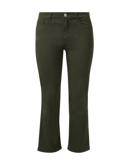 Stylish Pine Green Stretch Bootcut Denim Jeans