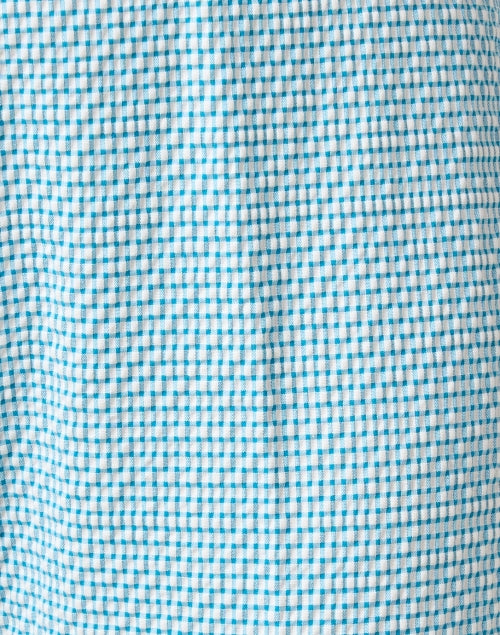 Emma Blue Seersucker Pull - On Women's Dress Pants for Transitional Season