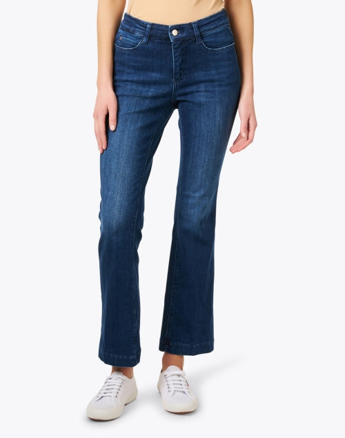 Fashionable Dream Blue Bootcut Stretch Cotton Jeans