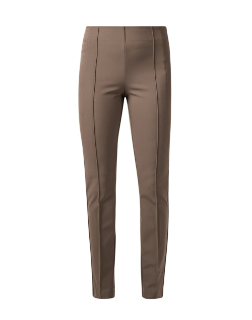 Lafayette 148 New York's Taupe Stretch Pintuck Gramercy Slim-Fit Pants