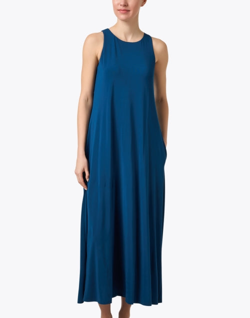 Stylish Supremo Stretch Knit Blue Maxi Dress for Effortless Fashion