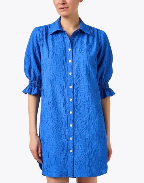 Finley's Miller Casual Blue Textured Women's Shirt Dress