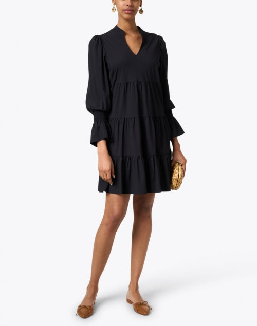 Jude Connally's Chic Tammi Tiered Little Black Dress for Women