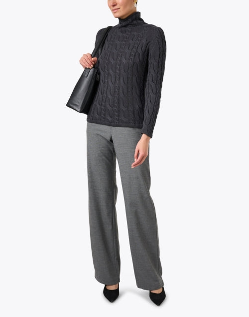 Stylish Chiara Grey Check Stretch Pants for Weekdays