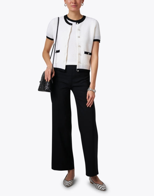 Stylish Black Wide-Leg Elastic Waist Pull-On Pants
