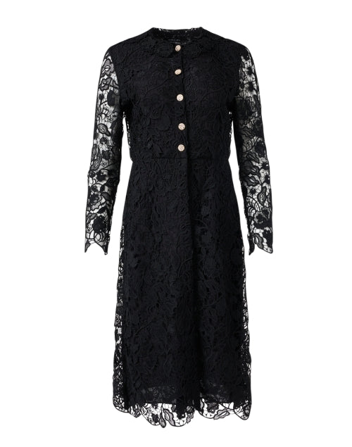 Stylish Women's Black Lace Evening Dress