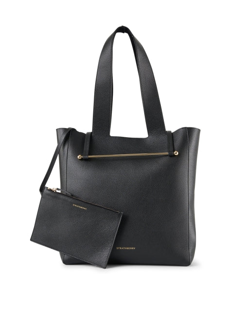 Elegant Melody Black Leather Designer Tote Bag for Everyday Use