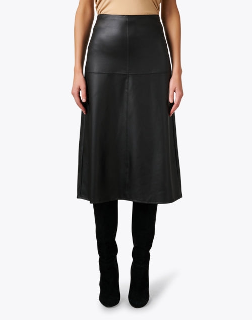 Renata Classic Black Coated Jersey Women's A-Line Skirt for New Season