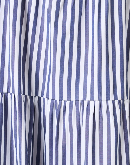 Navy and White Striped Relaxed-Fit Cotton Halter Rosalina Dress