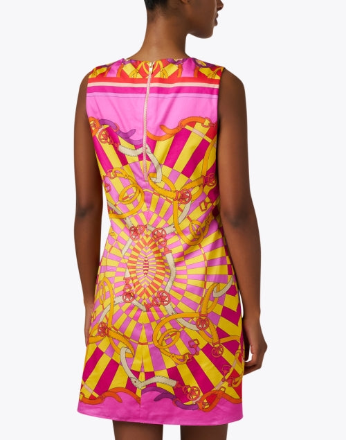 Stylish Firenze Pink Multi - Print 100% Cotton Shift Dress