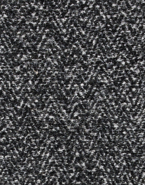 Stylish Black and White Herringbone Wool Blend Jacket for Timeless Fashion