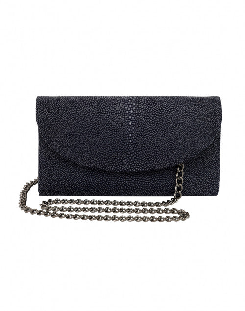 J Markell's Handmade Navy Baby Grande Stingray Clutch with Built - in Wallet