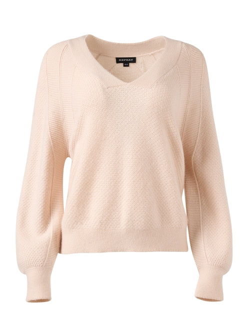 Gorgeous Pearl Pink Wool and Cashmere Blend Women's Sweater for All Seasons