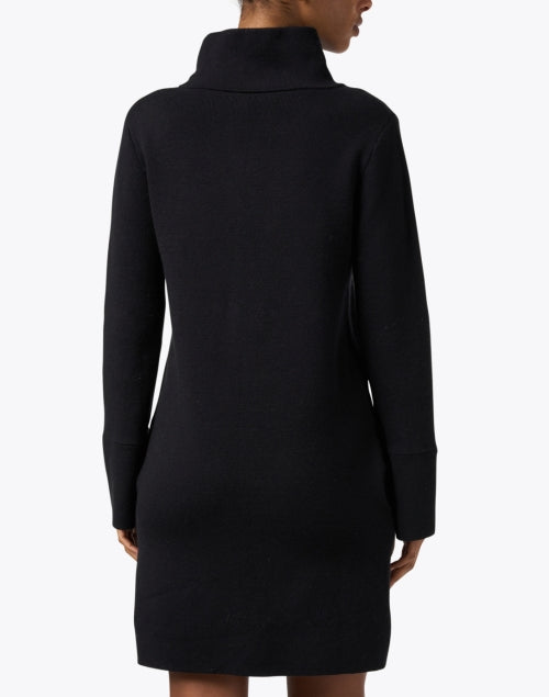 Laura Women's Transitional Black Cotton Cashmere Blend Tunic Style Dress