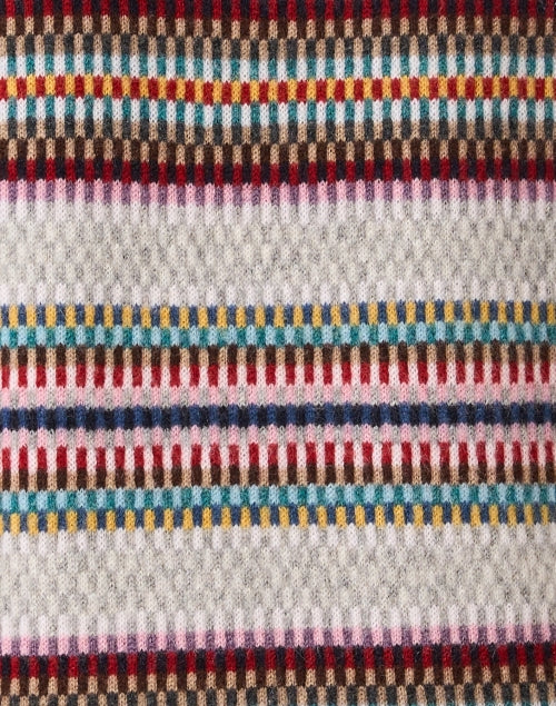 Grey Multi - Striped Luxury Cashmere Sweater for Timeless Wardrobe