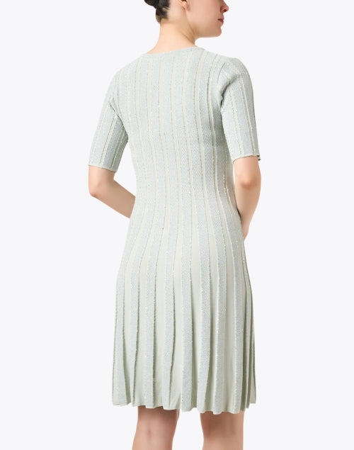 Stylish Mint Green Pleated Knit Dress by Giada