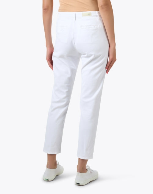 AG Jeans' Caden Lightweight Stretch-Cotton White Straight-Leg Cropped Pants