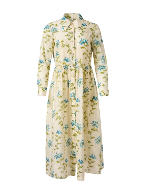 Lotte Beige Multi-Flowered Shirt-Style Dress - A Stylish Addition for This Season